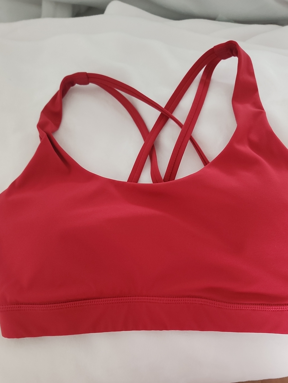 CRZ YOGA Red Strappy Sports Bra